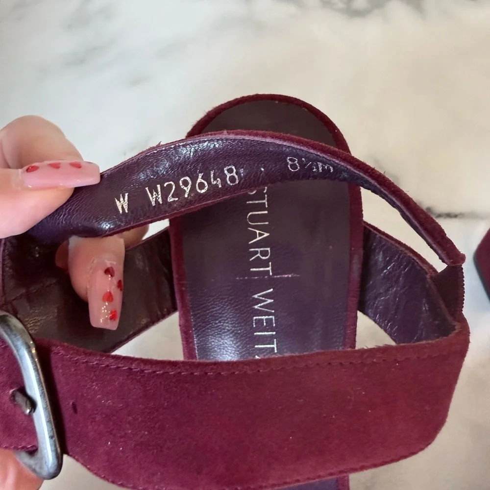 Stuart Weitzman Slingback Heels size 8.5 Romantic Closet Staple Quiet Luxury - Picture 6 of 7